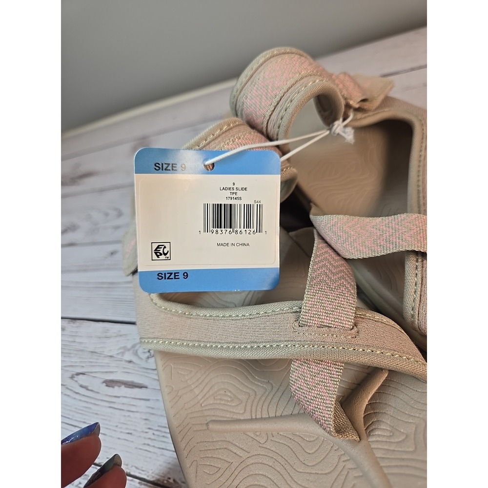 Skechers Adventure Women's Reggae Hook & Loop Strap Slide Sandal Taupe Sz 9 - Picture 6 of 7